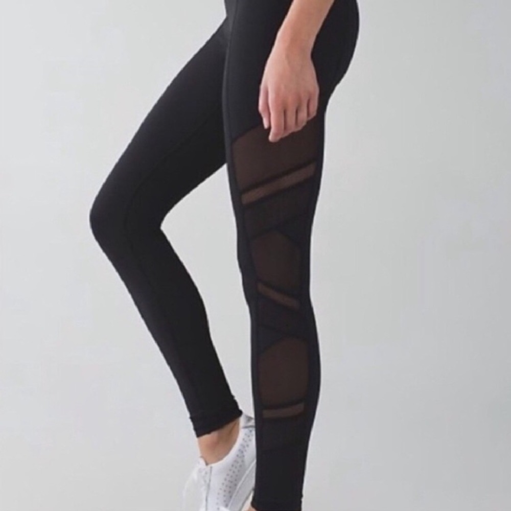 LULULEMON just breath pant black mesh leggings!